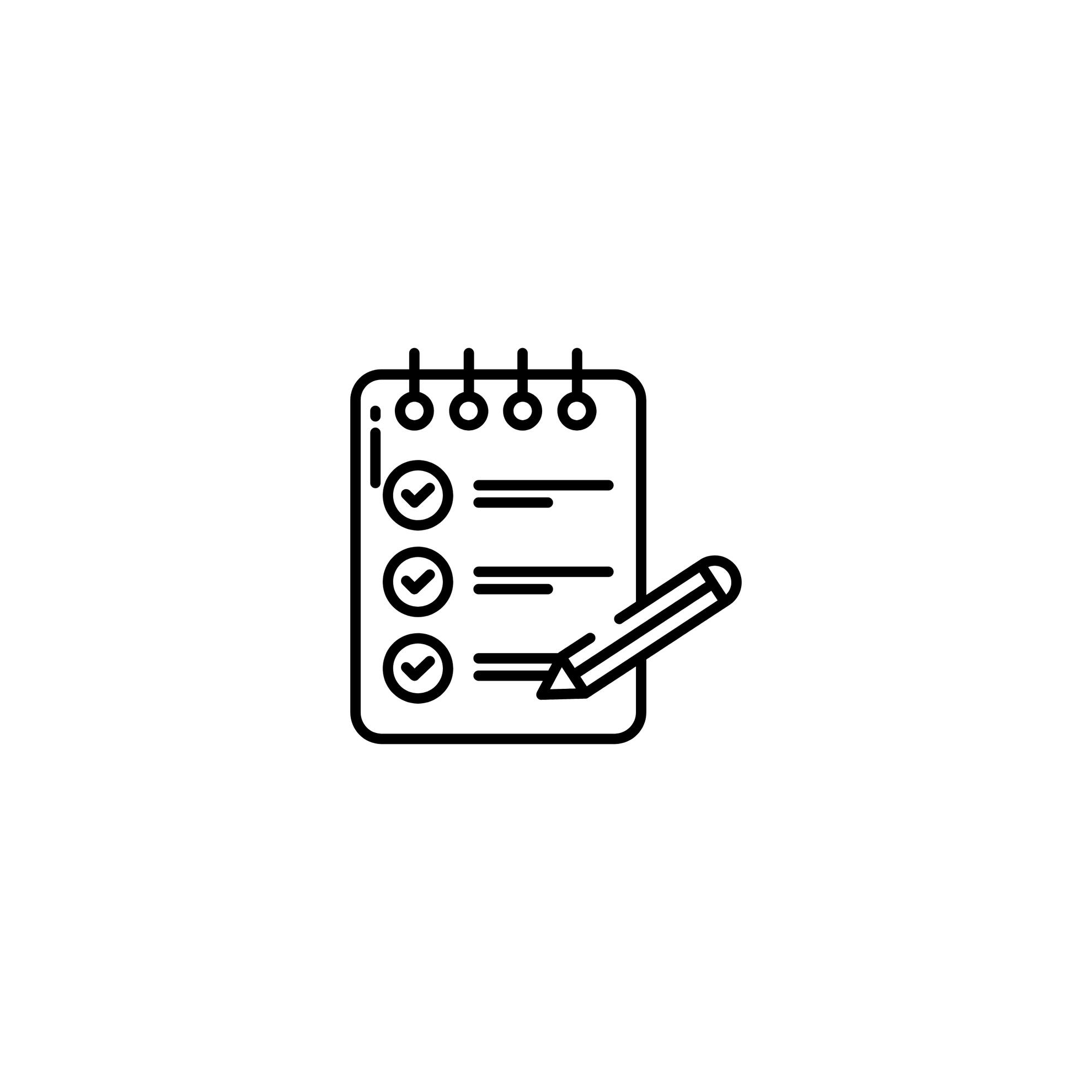 Mind Modes™ Assessments & Coaching in Indonesia Checklist and pencil icon representing assessments, reflections, and coaching services in Bahasa Indonesia
